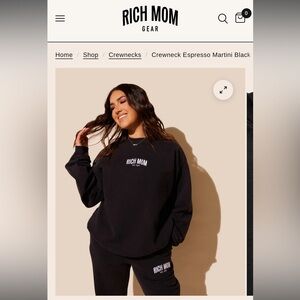 Tinx Rich Mom Crewneck Sweatshirt, Size XL. Sold out